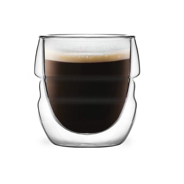 Skleněné šálky v sadě 2 ks na espresso/dvoustěnné 70 ml Sferico – Vialli Design-image-3