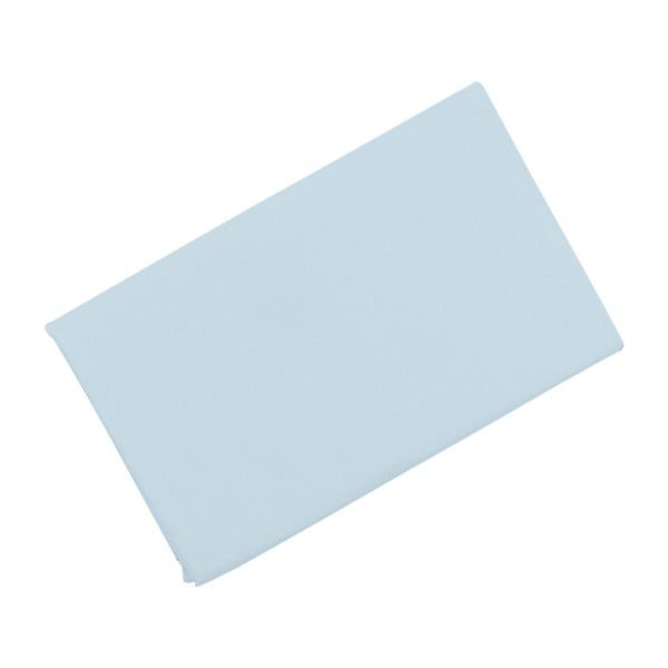 Bledě modré bavlněné prostěradlo, 100 x 200 cm
