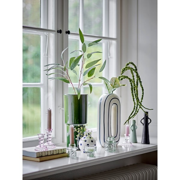 Bílá keramická ručně malovaná váza (výška 11 cm) Fian – Bloomingville-image-2