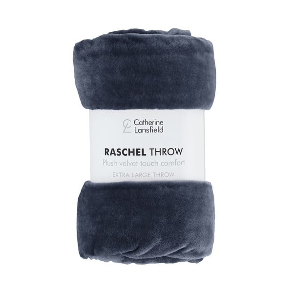 Modrý přehoz z mikroplyše 200x240 cm Raschel – Catherine Lansfield-image-2