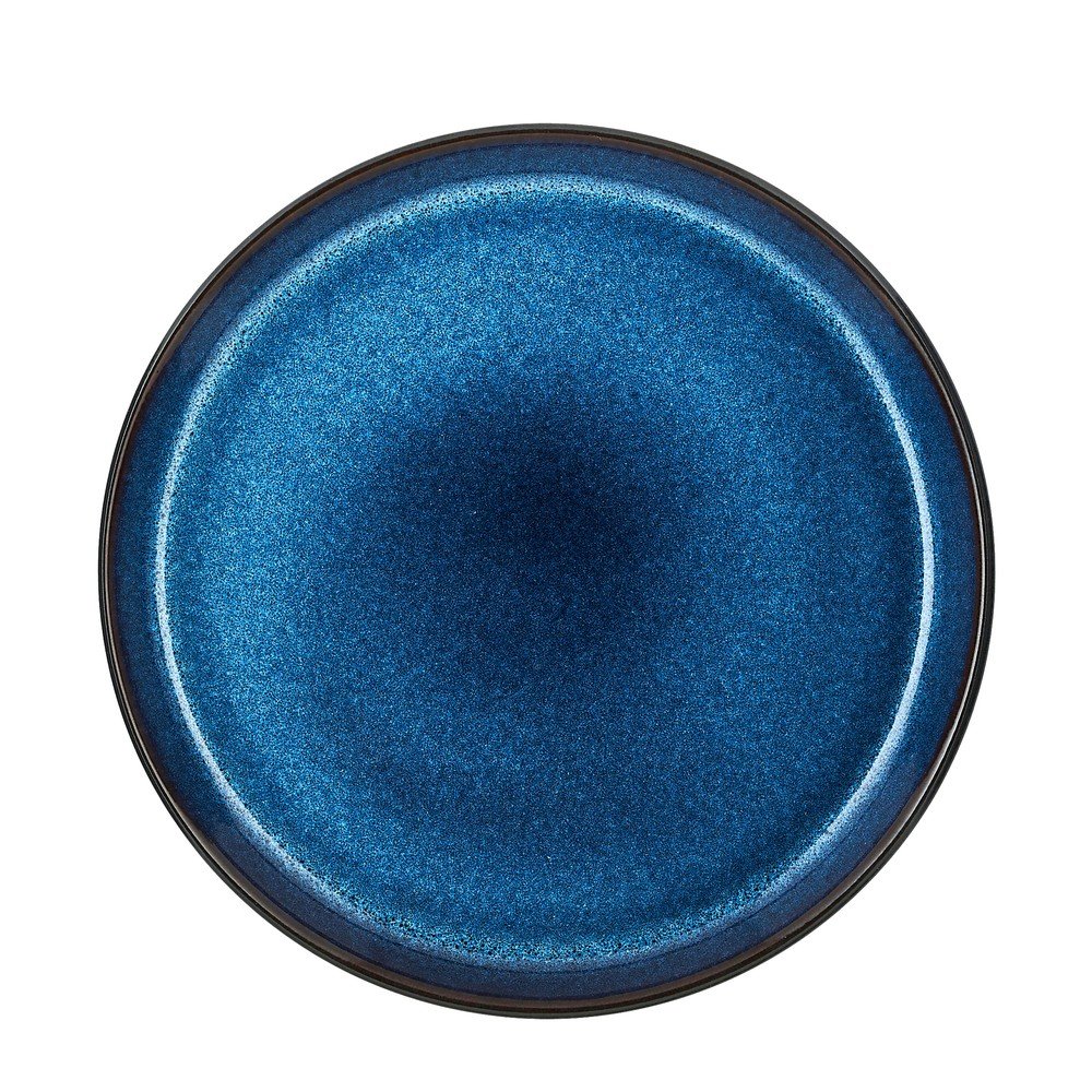 Černý/modrý dezertní talíř z kameniny ø 21 cm Gastro Dark Blue/Black – Bitz