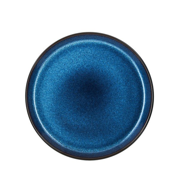 Černý/modrý dezertní  talíř z kameniny ø 21 cm Gastro Dark Blue/Black – Bitz