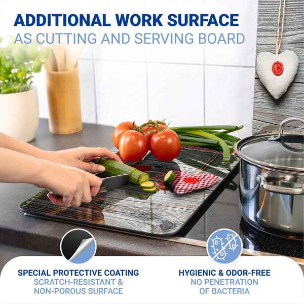 Sada 2 skleněných krytů na sporák Wenko Heart, 52 x 30 cm-image-4