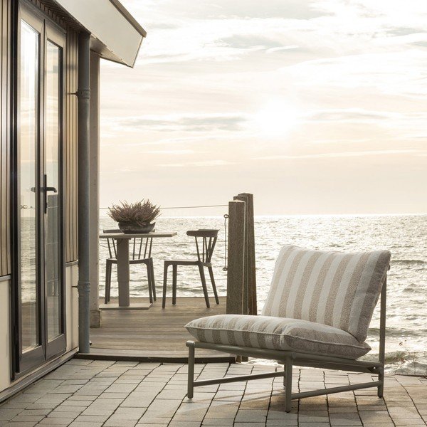 Béžové kovové/polstrované zahradní křeslo Elvo – WOOOD-image-1