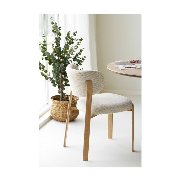 Bílá čalouněná jídelní židle Savina – House Nordic-image-1