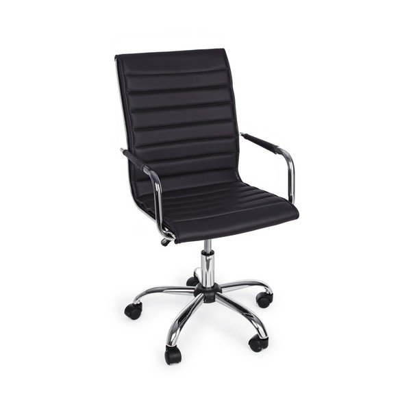 Černá kancelářská židle z imitace kůže Perth – Yes Everyday