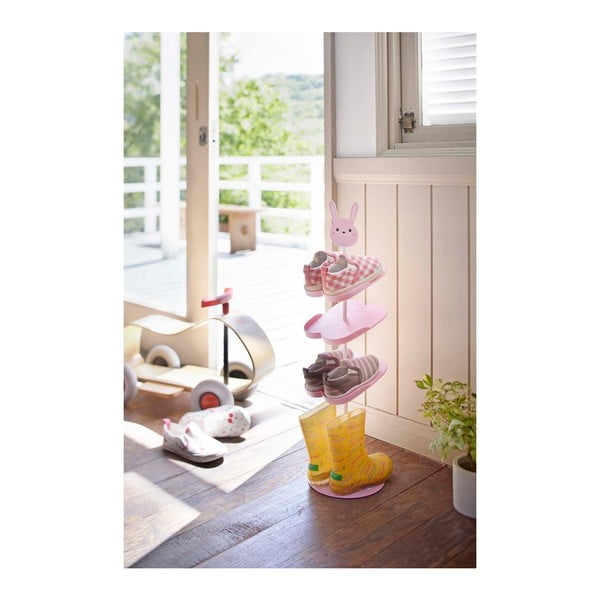 Dětský růžový stojan na boty YAMAZAKI Kid´s Shoe Rack-image-1