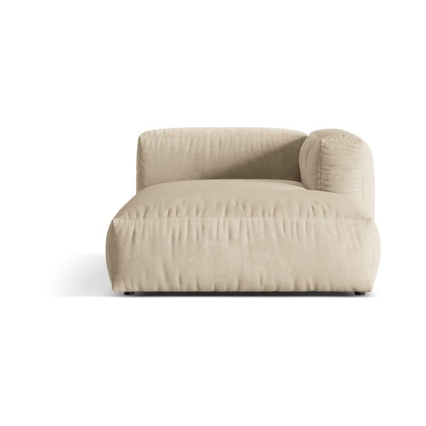 Béžový sametový modul pohovky (pravý roh) Martina – Micadoni 