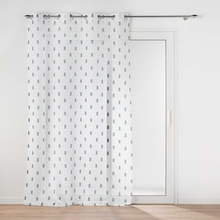 Bílo-modrá voálová záclona 140x240 cm Geokid – douceur d'intérieur