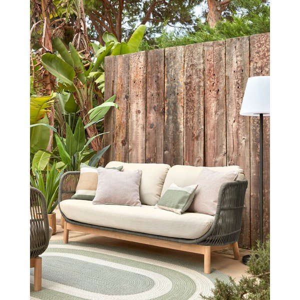 Khaki zahradní pohovka Kave Home Catalina-image-4