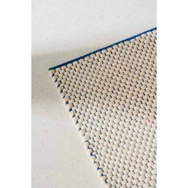 Modrý/béžový ručně tkaný vlněný koberec 170x240 cm Lenu – noo.ma-image-3