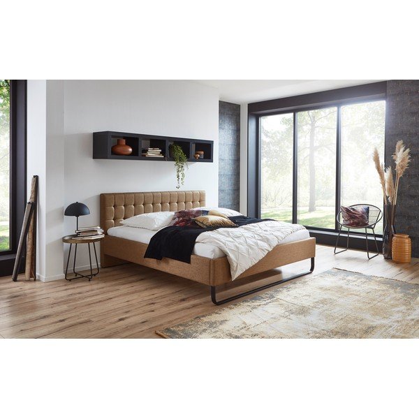 Světle hnědá čalouněná dvoulůžková postel bez roštu 180x200 cm Lambada – Meise Möbel-image-1