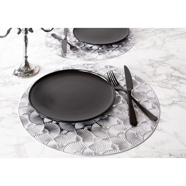 Prostírání ve stříbrné barvě Tiseco Home Studio, ⌀ 38 cm-image-1