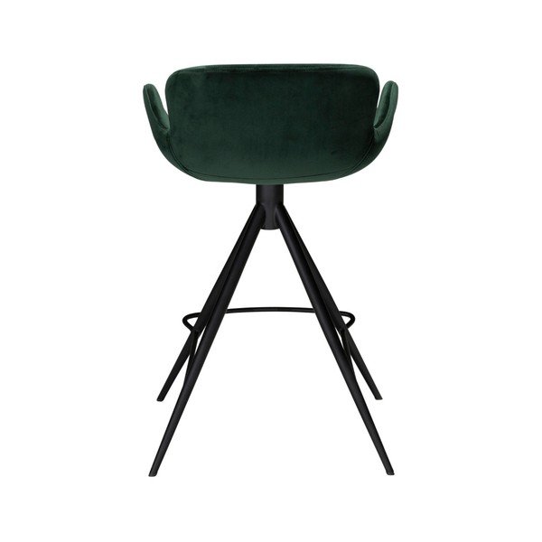 Tmavě zelená barová židle DAN–FORM Denmark Gaia Velvet, výška 87 cm-image-3