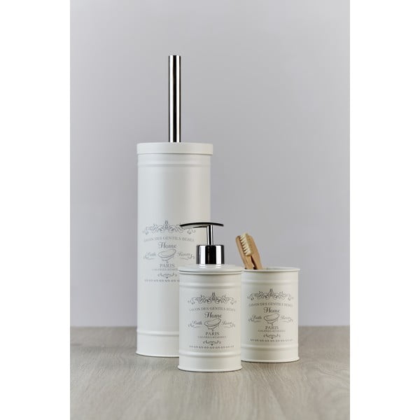 Krémová ocelová WC štětka Home – Wenko-image-1