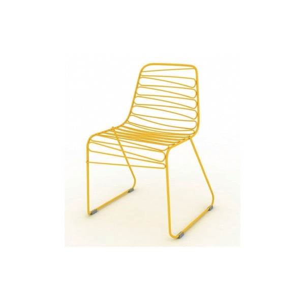 Žlutá stohovatelná židle Magis Flux