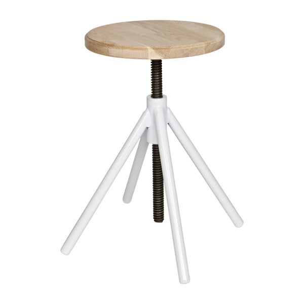 Dřevěná stolička s bílými nohami WOOOD Lily