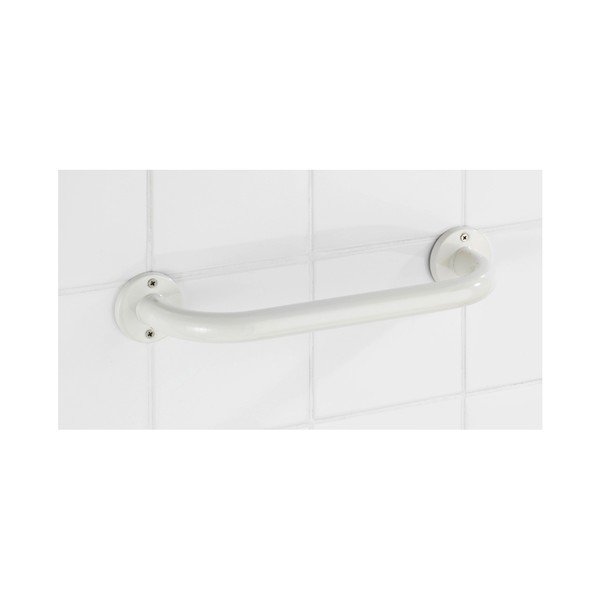 Bílé nástěnné držadlo do koupelny Wenko Basic, 30 cm-image-1
