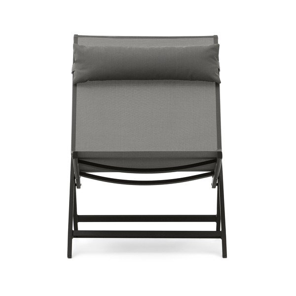 Šedé kovové zahradní křeslo Canutells – Kave Home-image-2