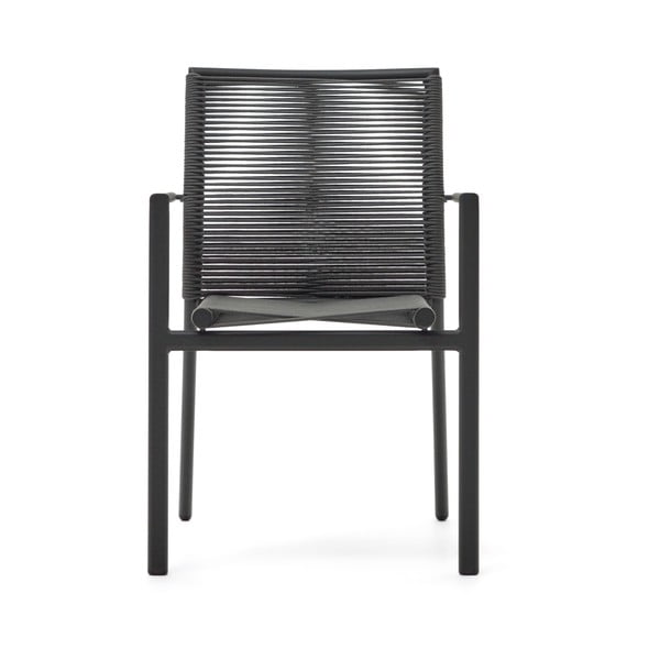 Tmavě šedá kovová zahradní židle Culip – Kave Home-image-2