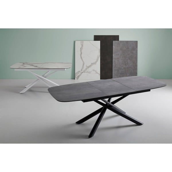 Bílošedý rozkládací jídelní stůl sømcasa Ness, 160 x 95 cm-image-1