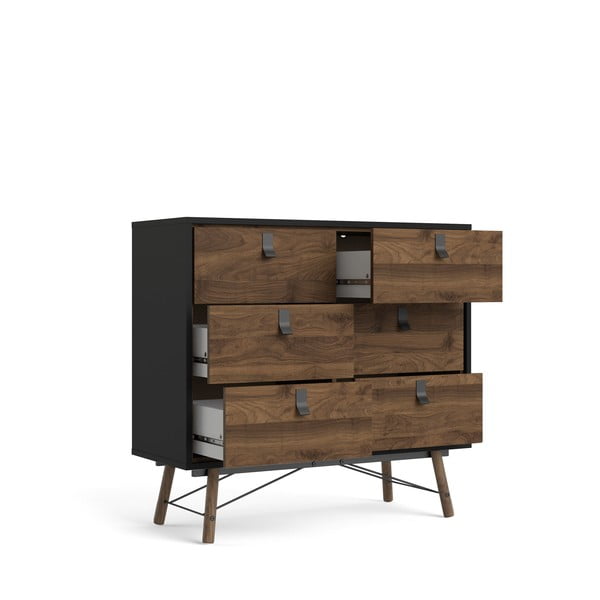 Tmavě hnědá komoda Tvilum Ry, 102 x 95 cm-image-4