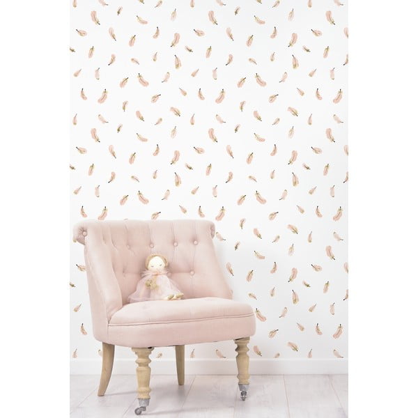 Dětská tapeta 10 m x 50 cm Gold Feathers – Lilipinso-image-2