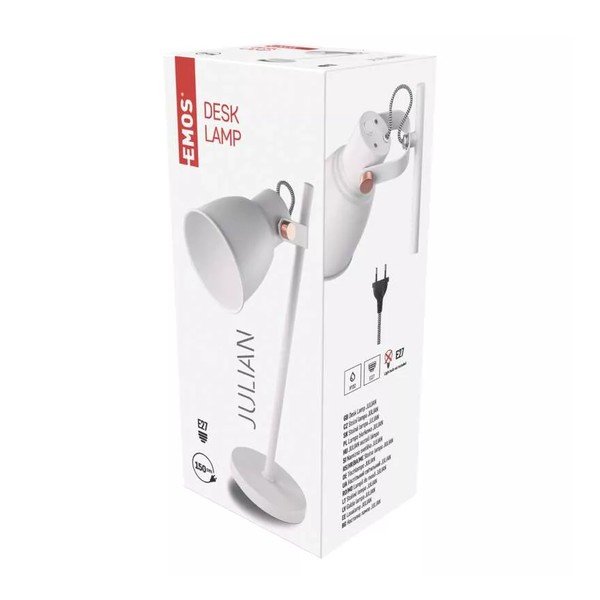 Bílá stolní lampa (výška 46 cm) Julian – EMOS-image-1