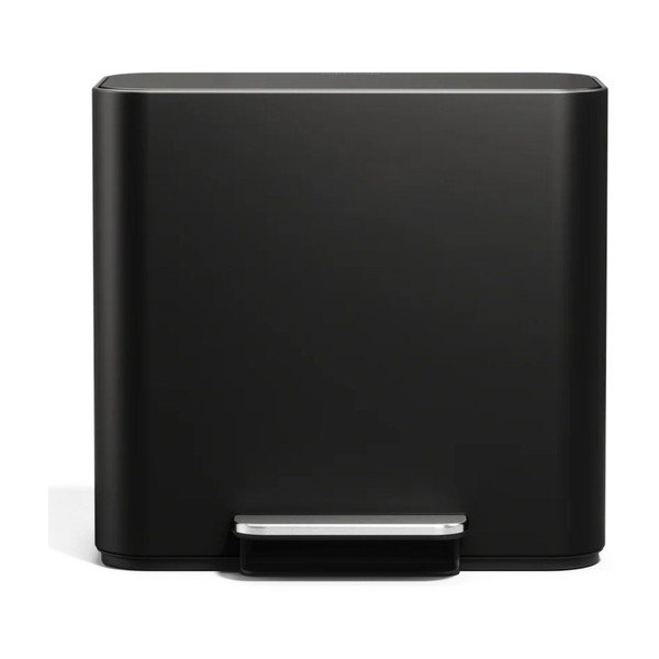 Matně černý ocelový odpadkový koš na tříděný odpad/nášlapný 15 l Dual Mini – simplehuman-image-3