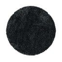 Antracitový kulatý koberec ø 120 cm Fluffy – Ayyildiz Carpets