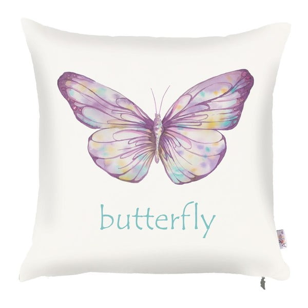 Povlak na polštář Mike & Co. NEW YORK Violet Butterfly, 43 x 43 cm