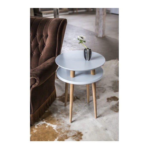 Grafitově šedý konferenční stolek Ragaba UFO, Ø 45 cm-image-3