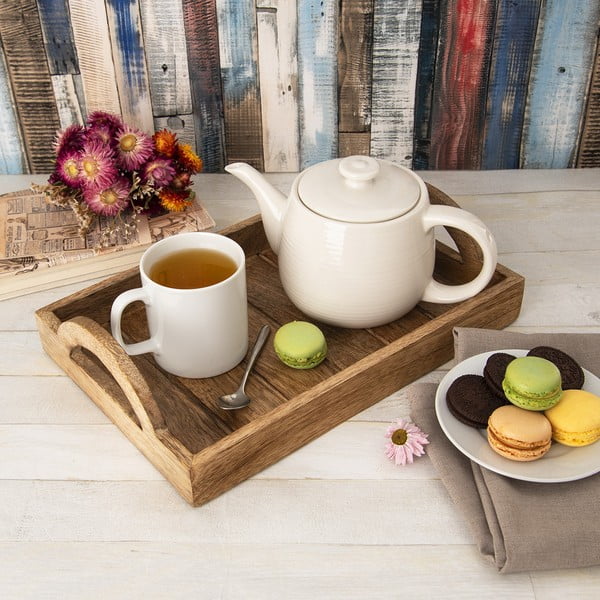 Servírovací dřevěný podnos 20.5x30.5 cm Mango – Orion-image-1