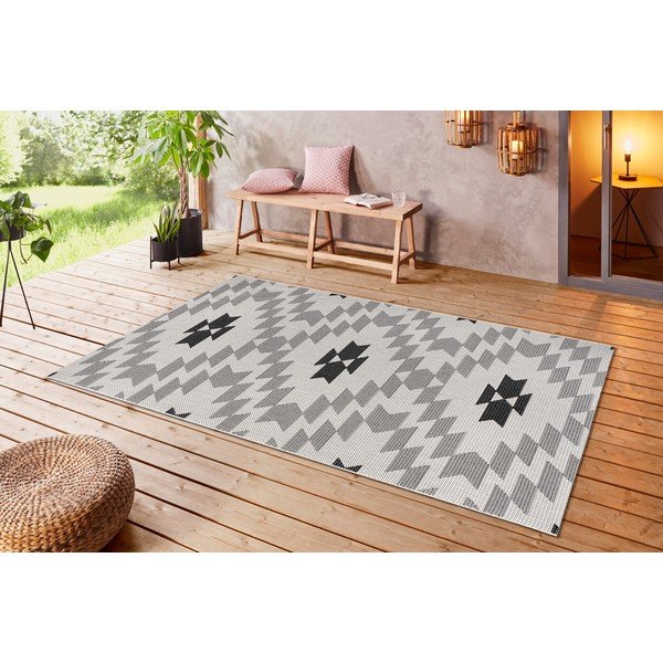 Černo-bílý venkovní koberec Ragami Geo, 160 x 230 cm-image-3