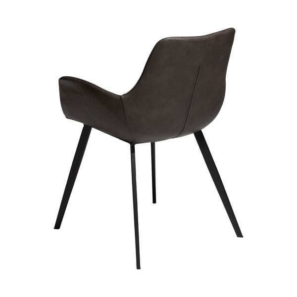 Tmavě šedé čalouněné jídelní křeslo s područkami Hype – DAN-FORM Denmark-image-2