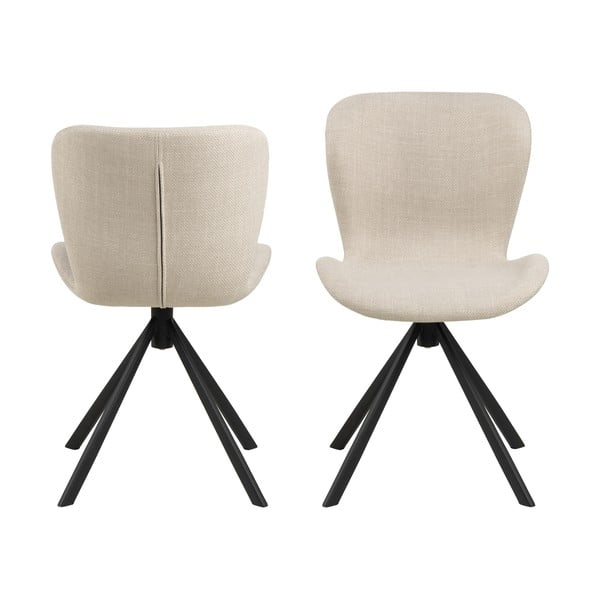 Krémové jídelní židle v sadě 2 ks Batilda – Actona-image-2