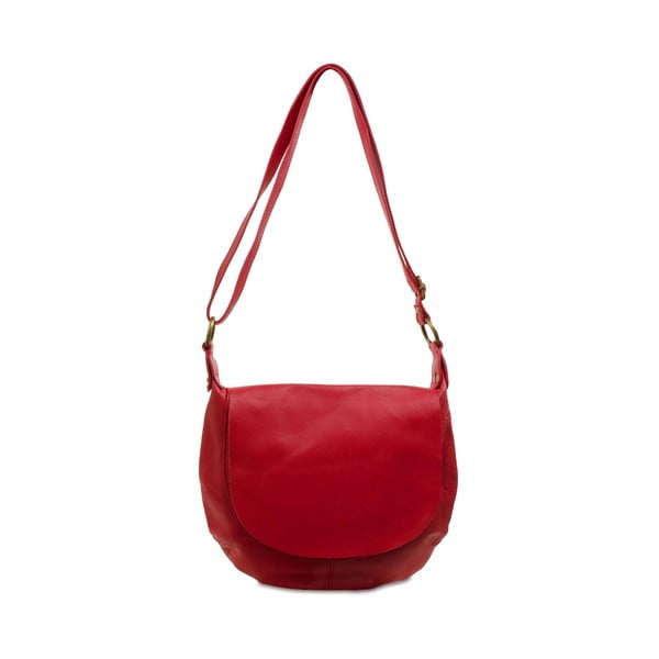 Červená kožená kabelka Infinitif Christa