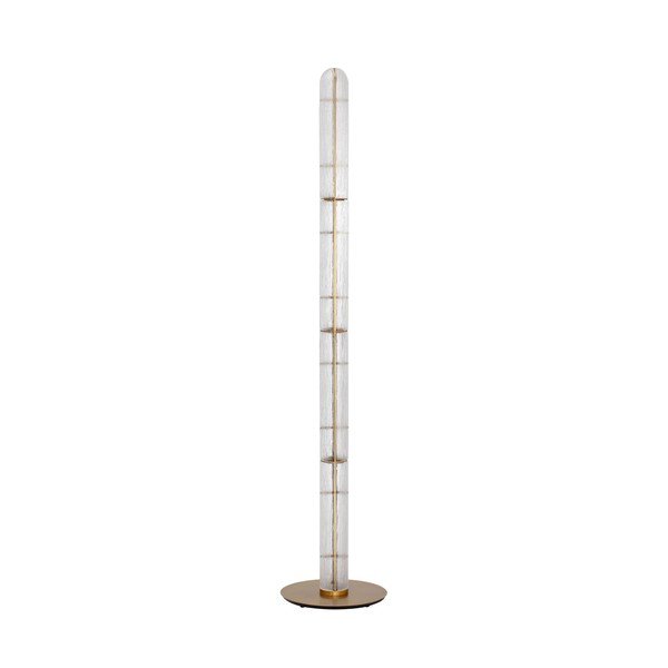 Kovová LED stojací lampa v mosazné barvě se skleněným stínidlem (výška 165,5 cm) Gloree – Nova Luce