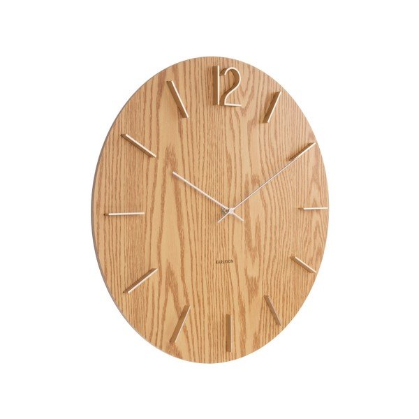 Světle hnědé nástěnné hodiny Karlsson Meek, ⌀ 50 cm-image-1