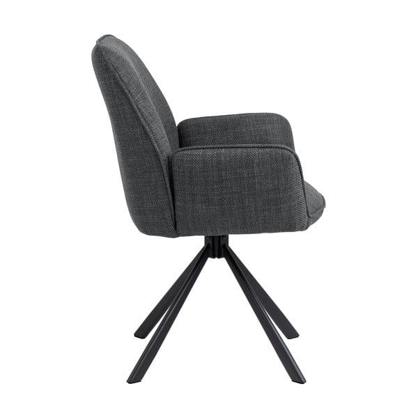 Tmavě šedá čalouněná jídelní křesla v sadě 2 ks s područkami Glenda – Actona-image-4