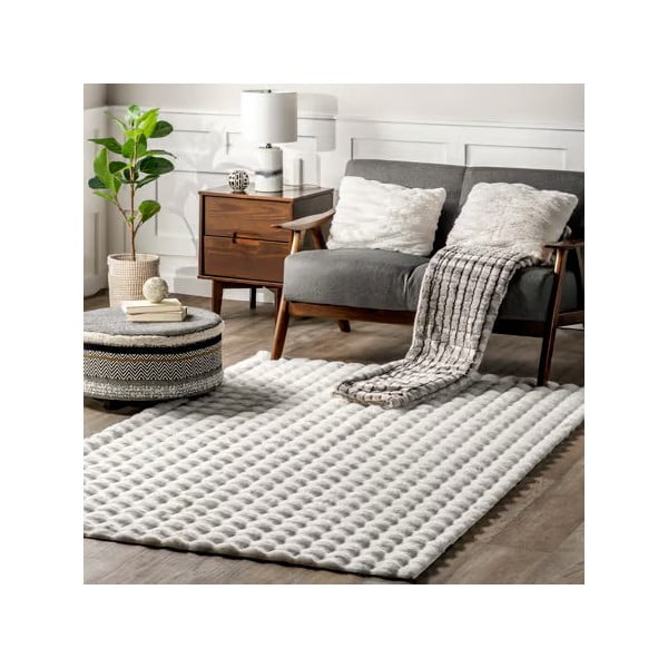 Bílý pratelný koberec 150x230 cm Bubble White – Mila Home-image-4