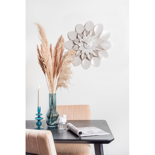 Šedé nástěnné hodiny Karlsson Flower, ø 60 cm-image-1