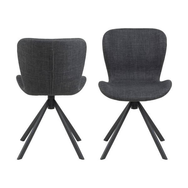 Tmavě šedé jídelní židle v sadě 2 ks Batilda – Actona-image-4