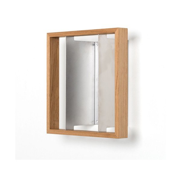 Knižní police z dubového dřeva das kleine b b7, výška 34 cm-image-2