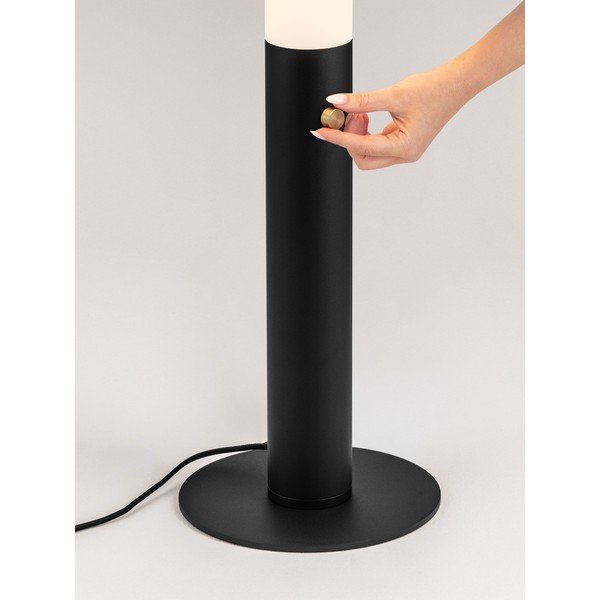 Matně černá ocelová LED stmívatelná stojací lampa se stínidlem z akrylového skla (výška 141 cm) Glaze – Nova Luce-image-2