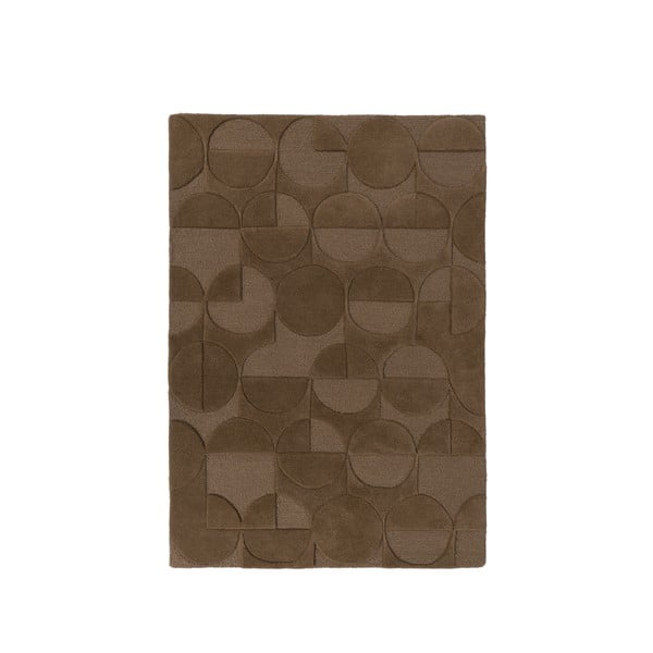 Hnědý koberec z vlny Flair Rugs Gigi, 120 x 170 cm