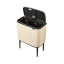 Béžový dotykový ocelový odpadkový koš na tříděný odpad 11+23 l Bo Touch Bin – Brabantia