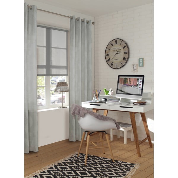 Světle šedý závěs z žakáru 140x245 cm Gingko – Sehlbach-image-2