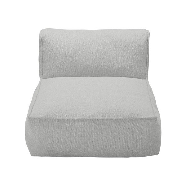 Světle šedý modul zahradní pohovky z textilie bouclé (středový díl) Grow – Blomus