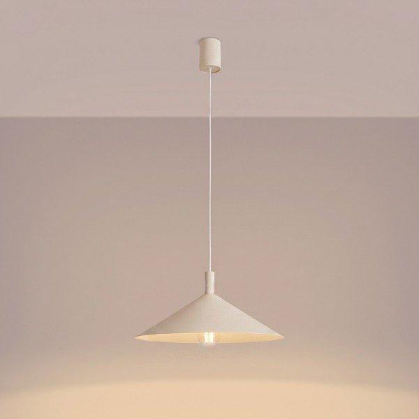 Béžové ocelové závěsné svítidlo ø 40 cm Zylo – Sollux-image-3
